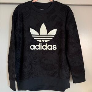 Adidas Adicolor Originals Sweatshirt – Black Paisley Texture Size Small